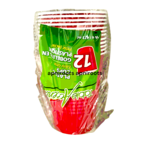 RED PLASTIC CUP 12PCS
