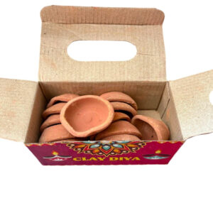 12 pc Clay Chalk Diya