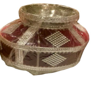 Gharoli Designer maroon silver