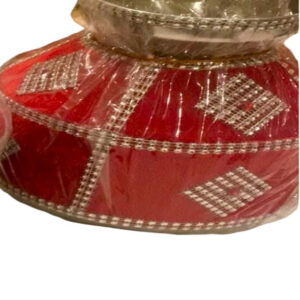 Gharoli Designer red silver