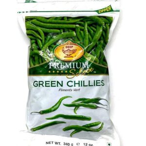 DEEP GREEN CHILLIES 340 G