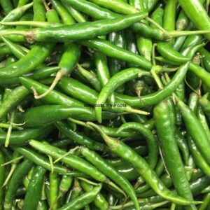 GREEN LONG CHILLI - 1LB | (small bag approx.)