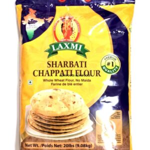LAXMI - SHARBATI CHAPPATI FLOUR WHOLE WHEAT FLOUR NO MAIDA ATTA - 20LB- code888